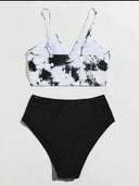conjunto traje de baño estampado parte superior - ArmasStyle