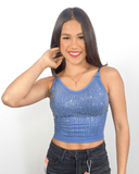 Crop tops con brillantes - ArmasStyle