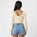 Crop tops tejido manga larga - ArmasStyle