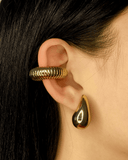 Ear cuff chunky enchapados en oro 14k de acero inoxidable - ArmasStyle