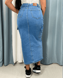 Falda jeans larga tipo cargo - ArmasStyle