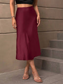 Falda satinada unicolor - ArmasStyle