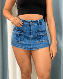 Falda Shorts jeans tipo cargo - ArmasStyle