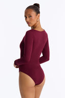 FASHION NOVA Body de manga larga con cuello barco Becky - ArmasStyle