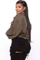 FASHION NOVA Chaqueta unicolor tela de pana - ArmasStyle