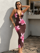FASHION NOVA Vestido largo de malla floral Take Me Away - ArmasStyle