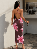 FASHION NOVA Vestido largo de malla floral Take Me Away - ArmasStyle
