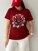 Franela con diseño impreso de flor - ArmasStyle