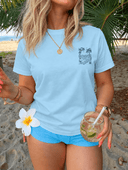 Franela con estampado tropical parte trasera - ArmasStyle