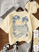 Franela con estampado tropical parte trasera - ArmasStyle