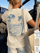 Franela con estampado tropical parte trasera - ArmasStyle