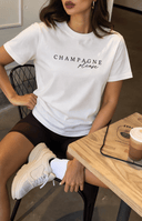 Franela unicolor basica con diseño de letras - ArmasStyle