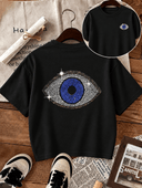 Franela unicolor con diseño de ojo de pedreria digital impresa - ArmasStyle