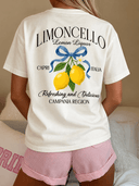 Franela unicolor con diseño impreso de limón en la parte trasera - ArmasStyle