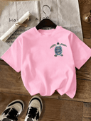 Franela unicolor con diseño impreso de tortuga - ArmasStyle