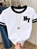 Franela unicolor con diseño impreso NY - ArmasStyle