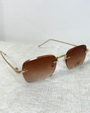 Gafas de sol cuadradas sin marco de metal - ArmasStyle