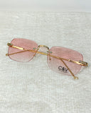 Gafas de sol cuadradas sin marco de metal - ArmasStyle