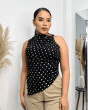 LUNARES blusa asimetrica de una manga - ArmasStyle