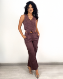 Conjunto de vestir diseño de rayas