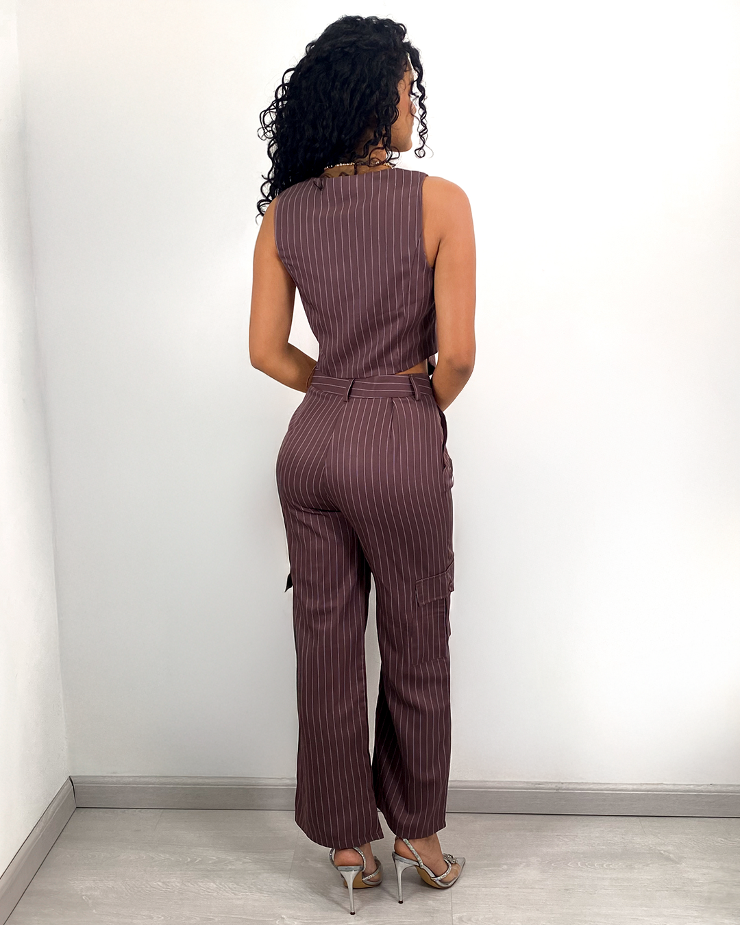 Conjunto de vestir diseño de rayas