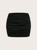 Mini falda ajustada de doble capa de malla transparente - ArmasStyle