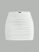 Mini falda ajustada de doble capa de malla transparente - ArmasStyle