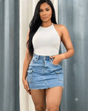 Mini falda jeans cargo - ArmasStyle