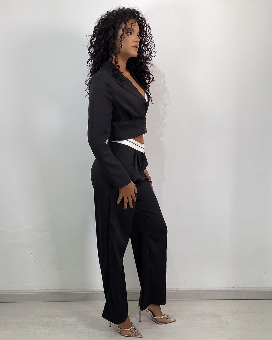 Conjunto de blazer y pantalon palazo