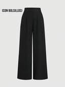 Pantalon ancho casual de mujer con bolsillos - ArmasStyle