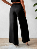 Pantalon ancho casual de mujer con bolsillos - ArmasStyle