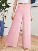 Pantalon ancho casual unicolor tela rigida - ArmasStyle