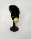 Pendientes de tachuela con diseño de coral y perlas acero inoxidable - ArmasStyle