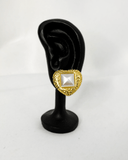 Pendientes de tachuela con diseño de corazon y perla cuadrada acero inoxidable - ArmasStyle