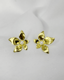 Pendientes de tachuela con diseño de flor media acero inoxidable - ArmasStyle