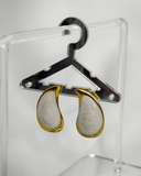 Pendientes de tachuela con diseño de gota esmaltado de nácar de acero inoxidable - ArmasStyle