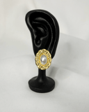 Pendientes de tachuela con diseño ovalado y perlas acero inoxidable - ArmasStyle
