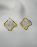 Pendientes de tachuela con esmaltado de nácar de acero inoxidable - ArmasStyle
