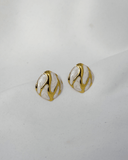 Pendientes de tachuela con esmaltado de nácar de acero inoxidable - ArmasStyle