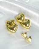 Pendientes de tachuela corazón burbuja enchapado en oro 14k acero inoxidable - ArmasStyle