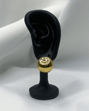 Pendientes de tachuela diseño de esfera abstracta enchapado en oro 18k acero inoxidable - ArmasStyle