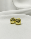 Pendientes de tachuela diseño de esfera enchapado en oro 14k acero inoxidable - ArmasStyle