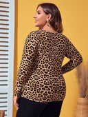 Sueter manga larga curvy estampado