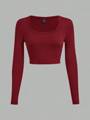 Sueter manga larga unicolor corto