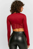 Sueter manga larga con trasparencia