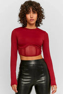 Sueter manga larga con trasparencia