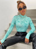 Camiseta de cuello redondo estrampado