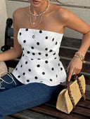 PROXIMAMENTE LUNARES blusa straples con cierre