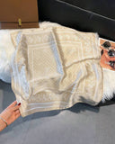 Pañuelo de saten estampado de 70*70 cm