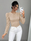 Blusa manga larga sin espalda